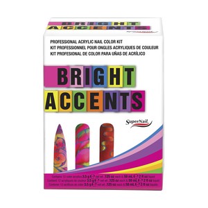 SUPERNAIL KIT POLVO ACRILICO BRIGHT ACCENTS + LIQ