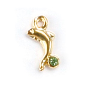 PIERCING DELFIN DORADO DECORACION UÑAS