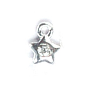 PIERCING ESTRELLA PLATA DECORACION UÑAS